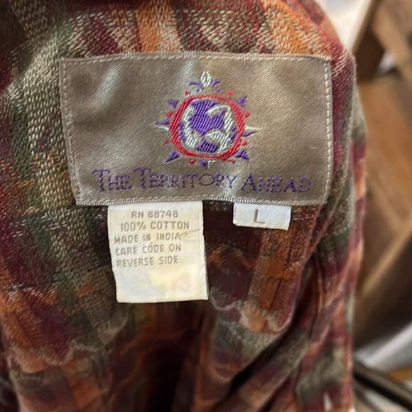 The Territory Ahead Vintage Western Flannel - Size Large - Picture 7 of 9
